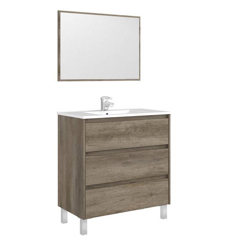 Mobile bagno 86x80x45 cm serie dakota/drake 2 cassetti color nordik cod 82863