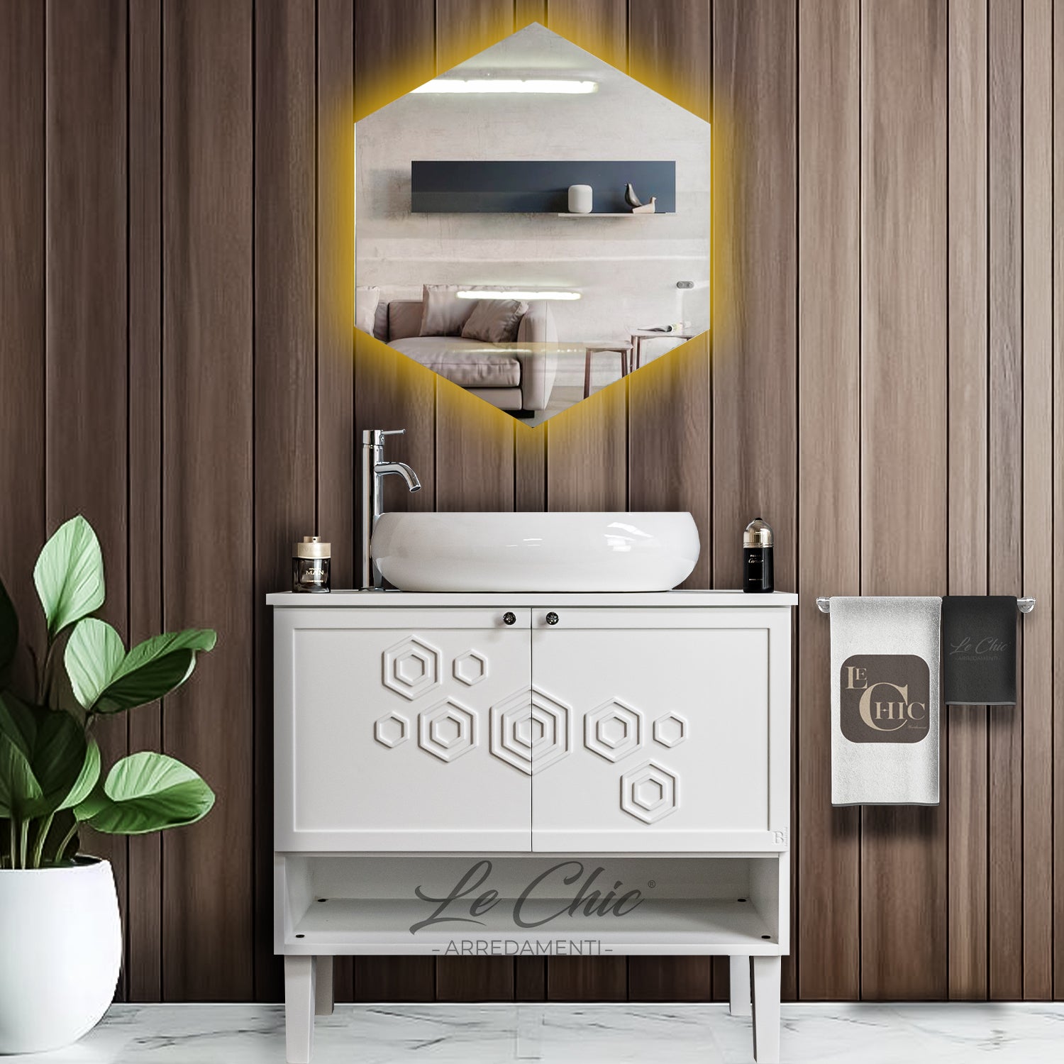 Mobile bagno moderno con lavabo a ciotola - SI