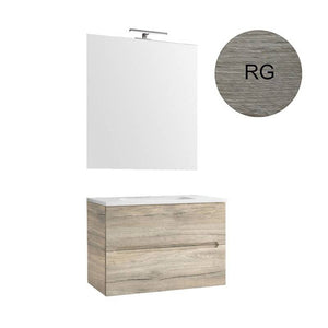 Mobile bagno rovere grigio sospeso linea talia da 70 cm cod 82839