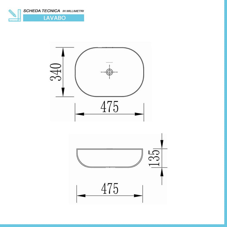 Mobile bagno sospeso 100 cm ossido e rovere con top lavabo e specchio Kleo