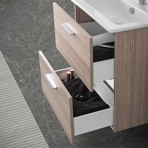 Mobile bagno sospeso 60 corda con lavabo e specchio Miami