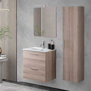 Mobile bagno sospeso 60 corda con pensile 145 lavabo e specchio Miami