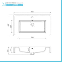 Mobile bagno sospeso 80 bianco lucido con lavabo e specchio Iside