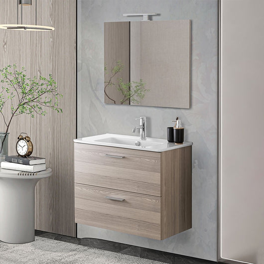 Mobile bagno sospeso 80 corda con lavabo e specchio Miami