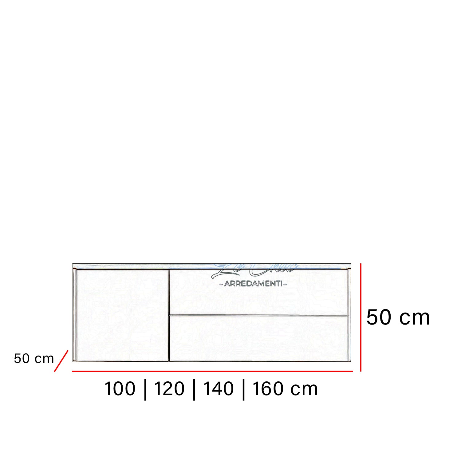 Mobile bagno moderno sospeso bianco opaco - 100 cm