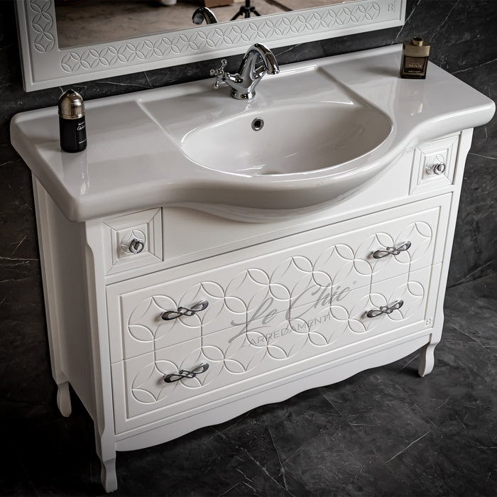 Mobile bagno Aida in stile classico moderno - 85 cm