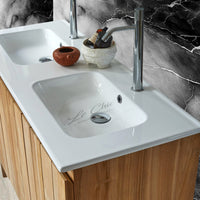 Mobile bagno moderno Total Nature - Doppio lavabo 120 cm