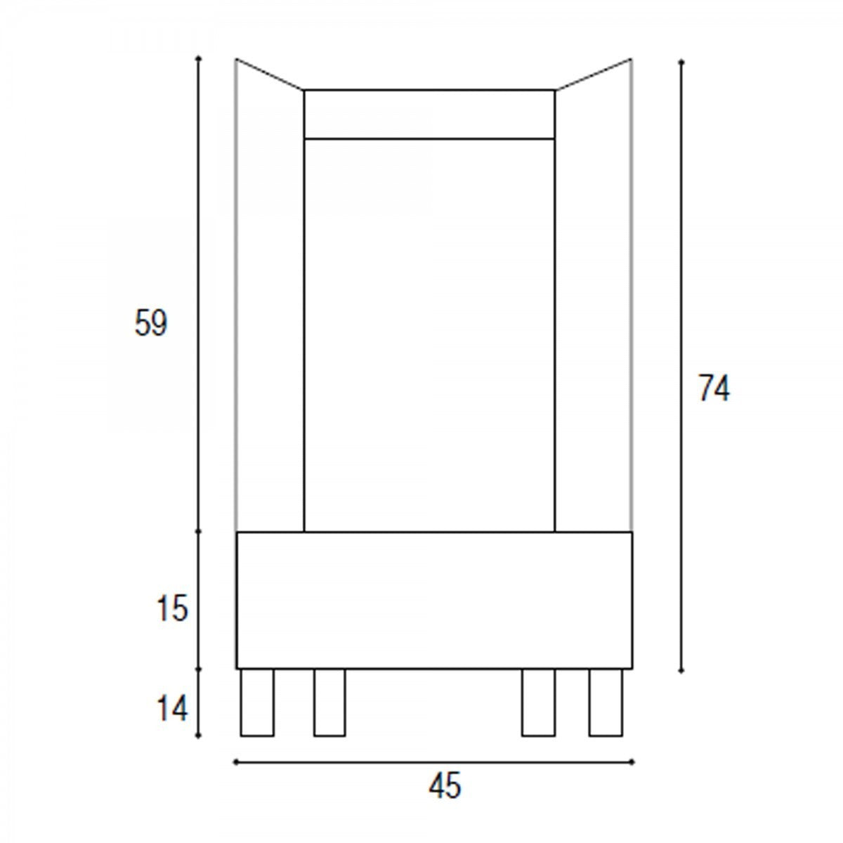 Mobile lavanderia bianco opaco 50x45 con lavabo in abs