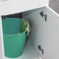 Mobile lavanderia bianco opaco 50x45 con lavabo in abs