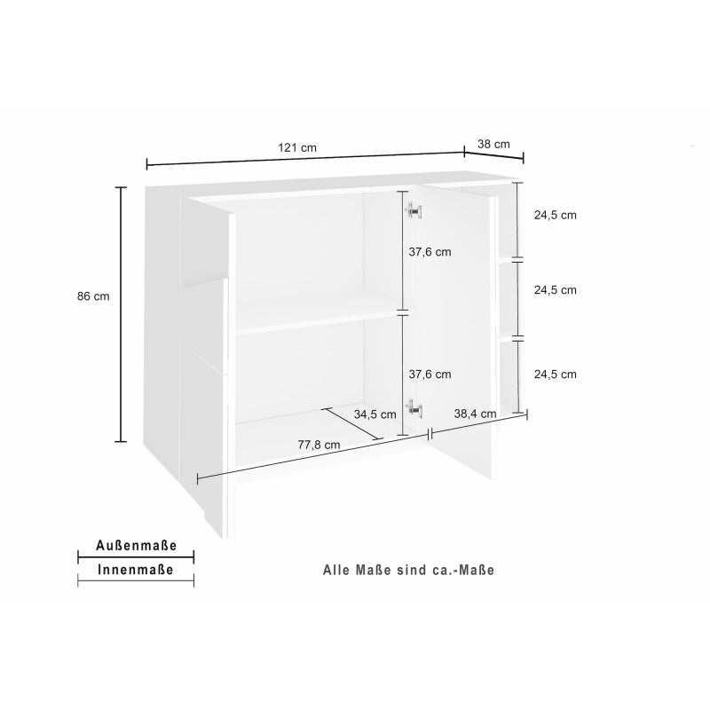 Mobile Multiuso Ping 120 – 3 ante – Ardesia