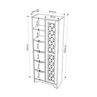 Mobile 4 Cassetti 5 Ripiani 172,6x65,4x29,6 cm in MDF Yada Bianco