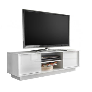 Mobile porta TV 2 ante e vano a giorno bianco lucido Ice 139x43x44H