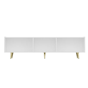 Mobile porta TV 3 ante bianco Jose particolari oro 180x42x50h