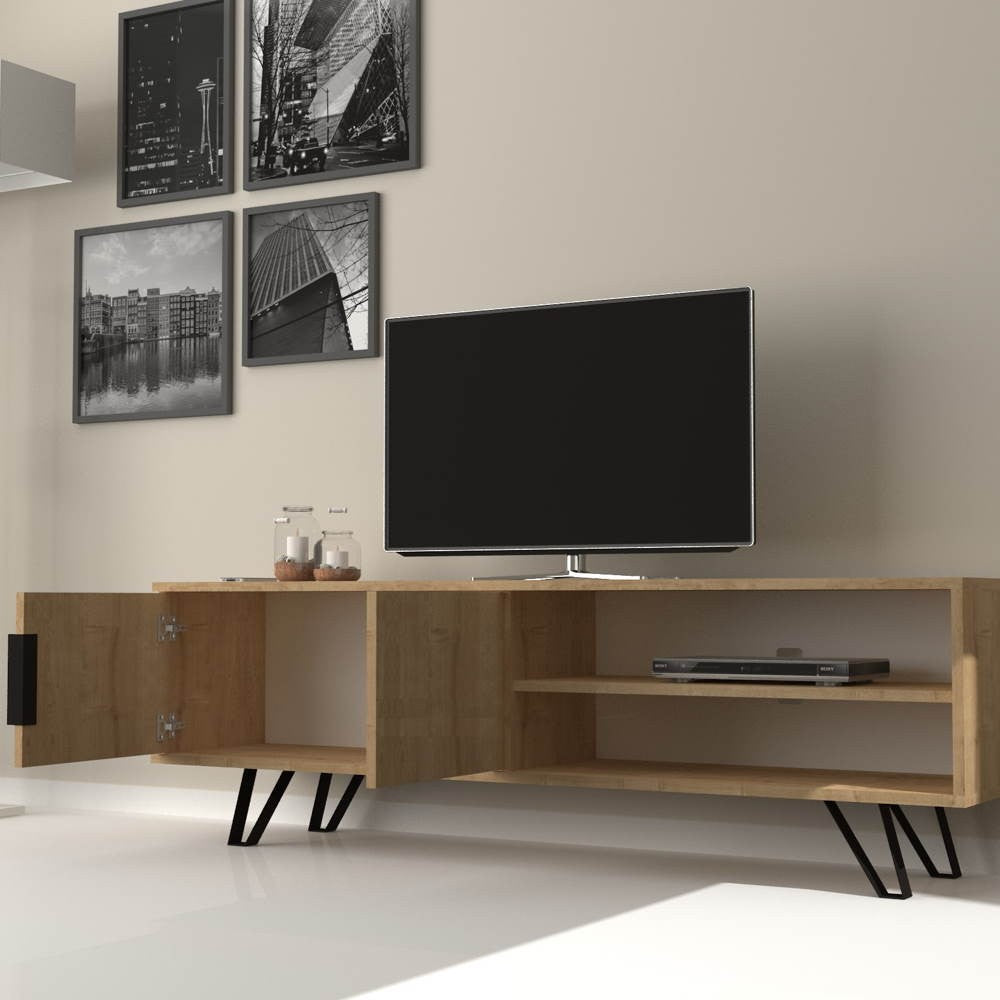 Mobile porta Tv Foot 160 cm. colore rovere