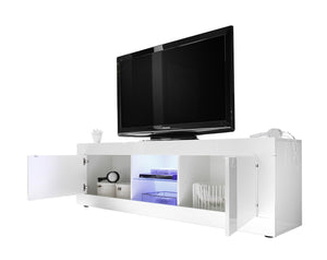 Mobile porta TV "Beta" Laccato Bianco Lucido 181x56, ZLCBSC-PTG-BB