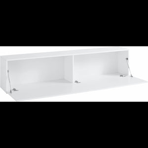 Mobile Porta Tv Maruska 1 Anta A Ribalta 180X40X30 Colore Bianco Lucido