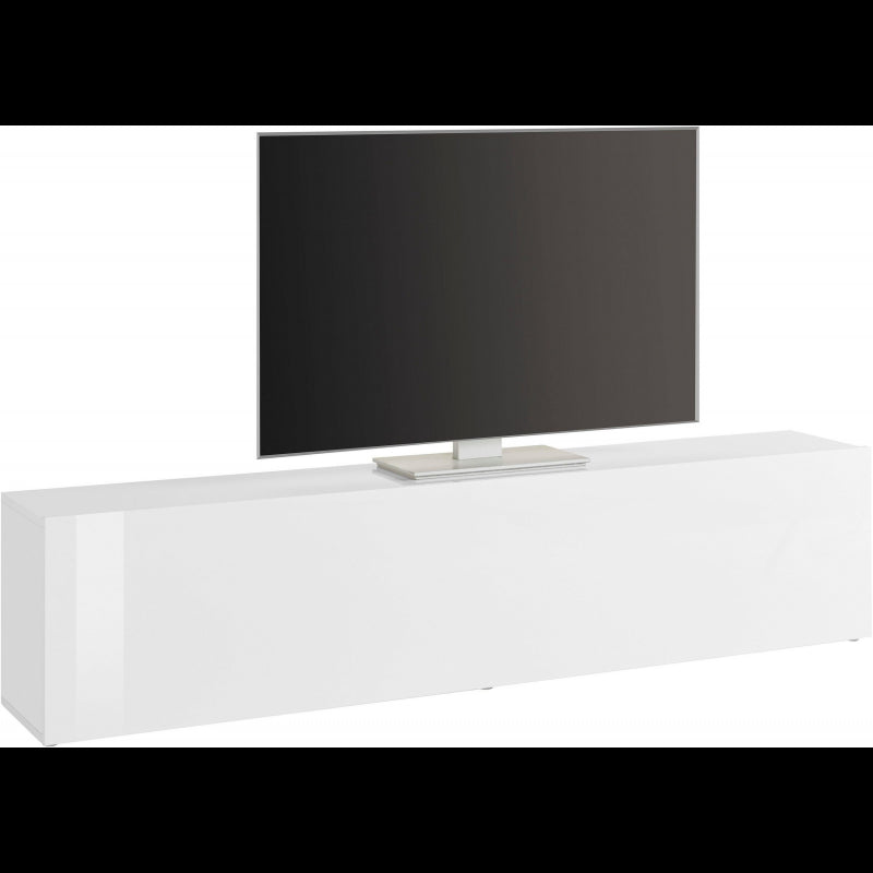 Mobile Porta Tv Maruska 1 Anta A Ribalta 180X40X30 Colore Bianco Lucido