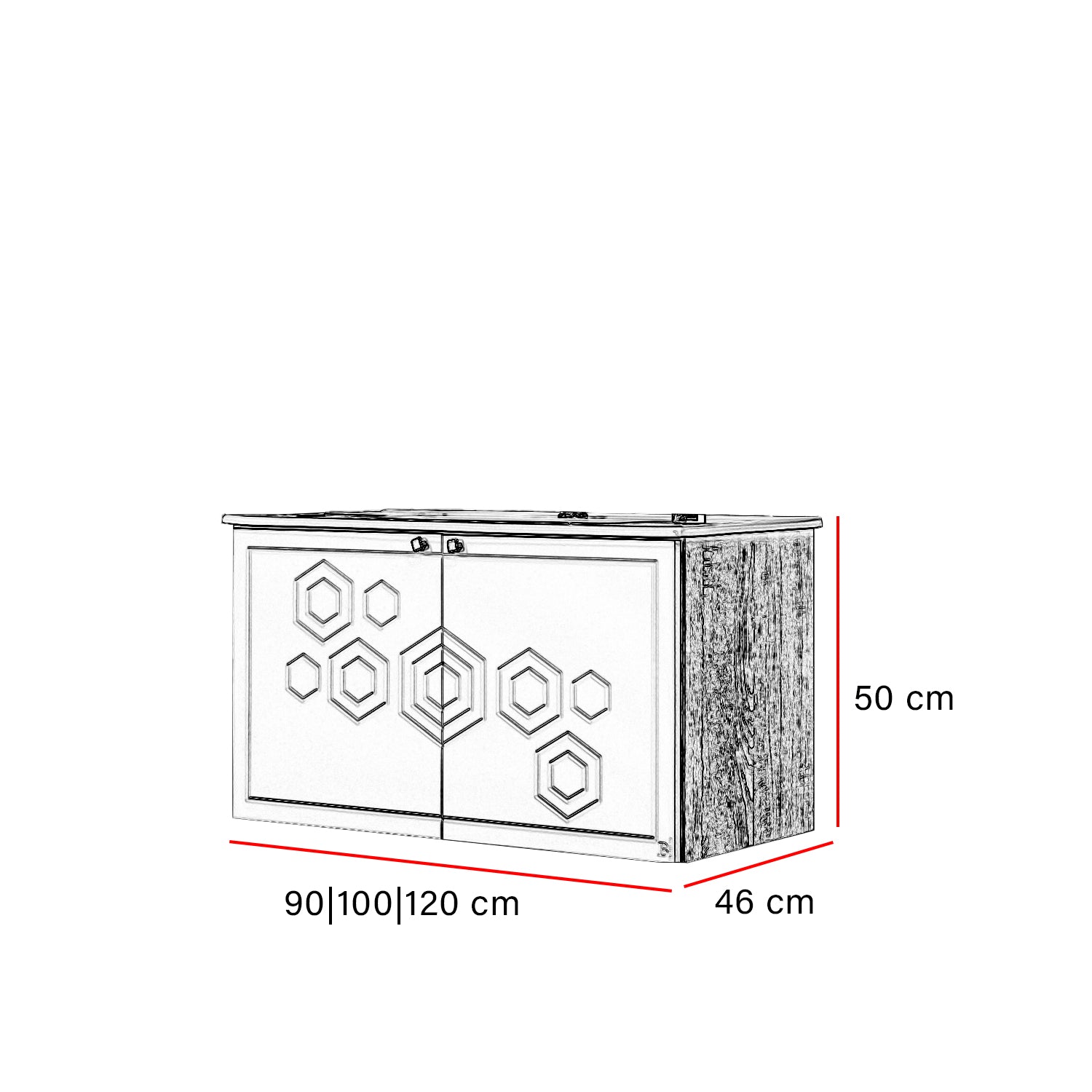 Arredo bagno moderno sospeso varie misure - 100x46