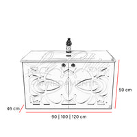 Arredo bagno moderno sospeso - 100 cm