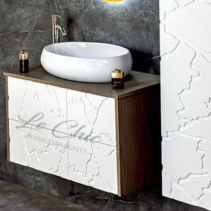 Mobile bagno Nazca sospeso - 80x46, CON COLONNA