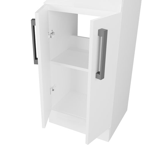 Mobiletto bagno da terra 40 cm salvaspazio bianco 2 ante Poket