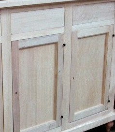 Armadietto dispensa 2 porte 3 ripiani in legno grezzo 86x45x161 - Mobili 2G