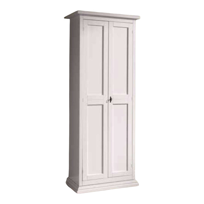 Armadietto scarpiera classica legno bianco 77x45x193 - Mobili 2G