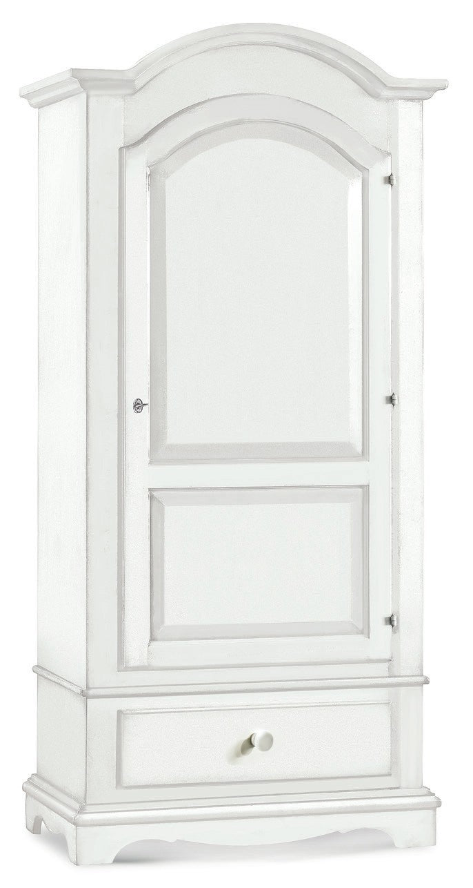 Armadio arte povera 1 porta legno shabby bianco 96x56x196h