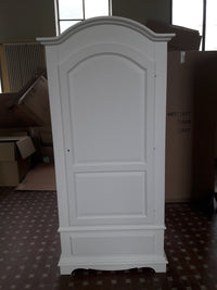 Armadio arte povera 1 porta legno shabby bianco 96x56x196h