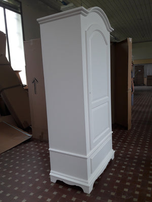 Armadio arte povera 1 porta legno shabby bianco 96x56x196h