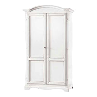 Armadio classico 2 ante in legno bianco 107x55x197