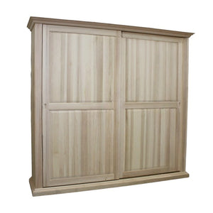  armadio classico 2 porte scorrevoli legno grezzo 275x66x254 - Mobili 2G