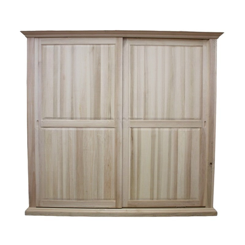  armadio classico 2 porte scorrevoli legno grezzo 275x66x254 - Mobili 2G