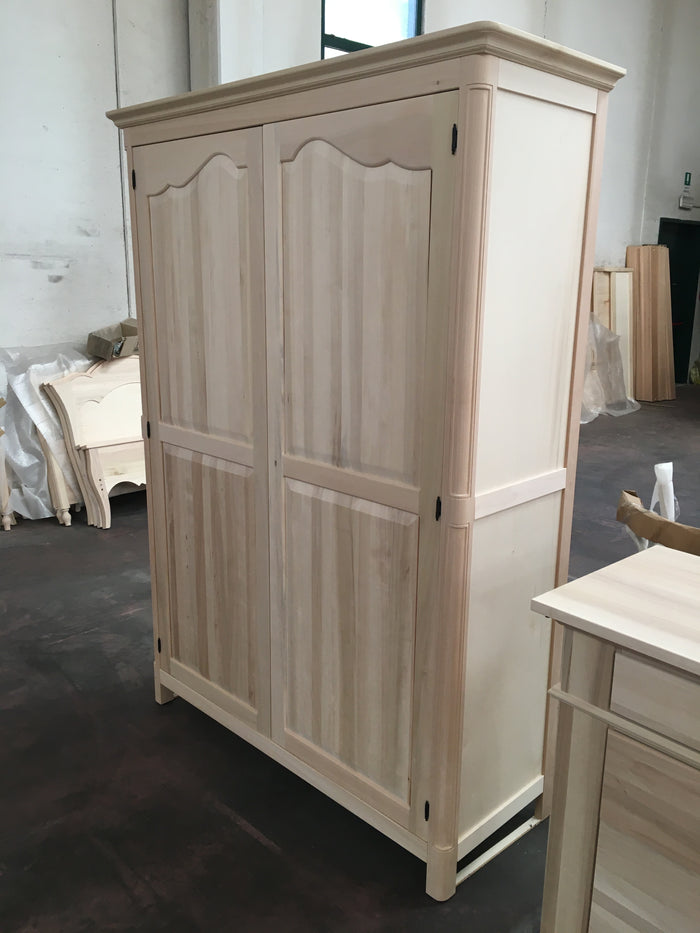 Armadio classico in legno 2 porte grezzo l.157 p.60 h.217