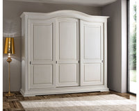 Armadio classico legno bianco 3 porte scorrevoli  294x68x265