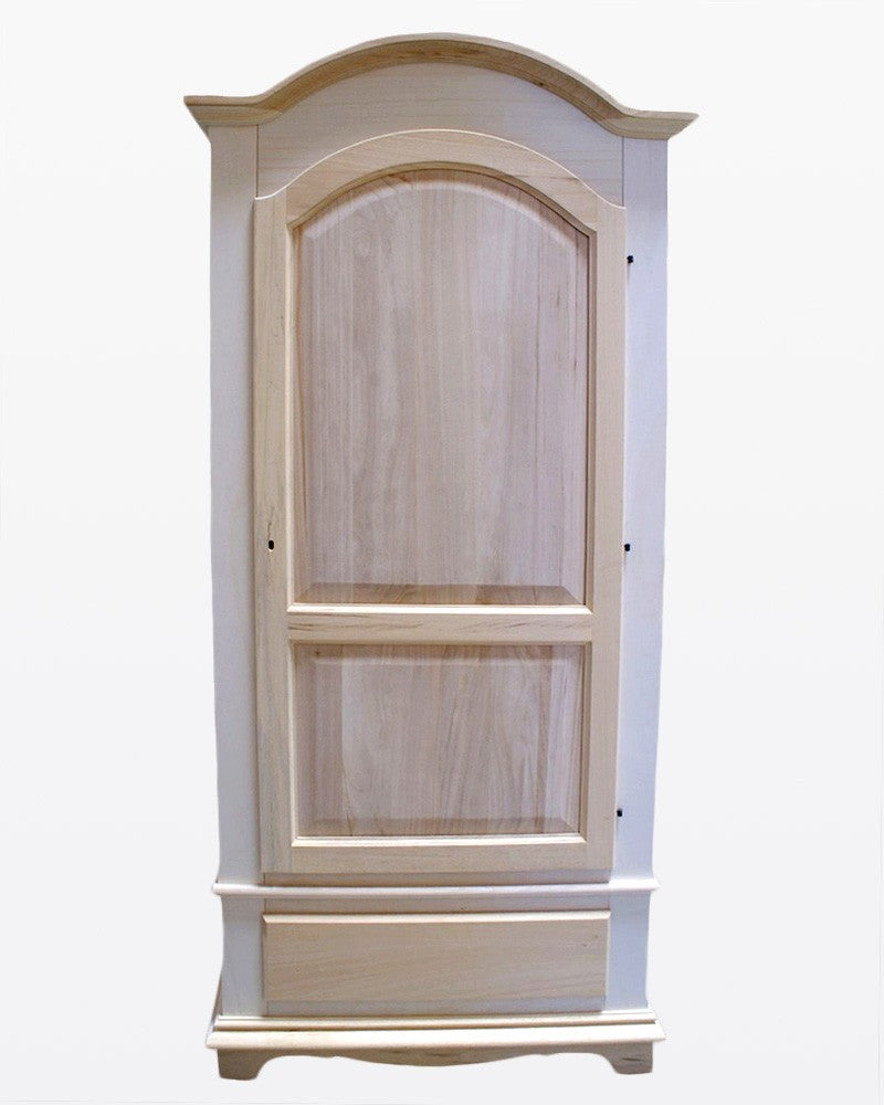  armadio in legno 1 porta 1 cassetto grezzo 96x56x196