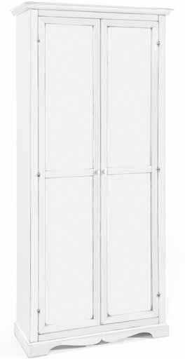 Armadio porta scarpe in legno bianco laccato cm 87x40x192h - Mobili 2G