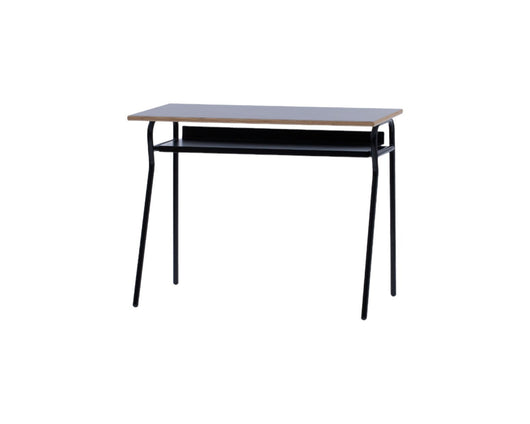 Banco scuola moderno metallo nero piano melaminico nero 100x50x76,5 - Mobili 2G