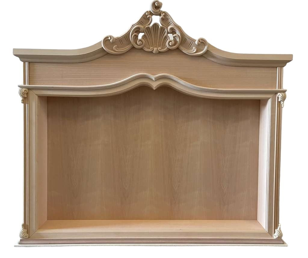 Boiserie classica barocco legno grezzo 169x22x148 - Mobili 2G