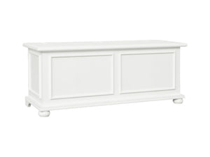 Cassapanca in legno bianco anticato shabby 100x42x50 - Mobili 2G