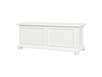 Cassapanca in legno bianco anticato shabby 100x42x50 - Mobili 2G