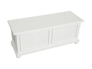 Cassapanca in legno bianco anticato shabby 100x42x50 - Mobili 2G