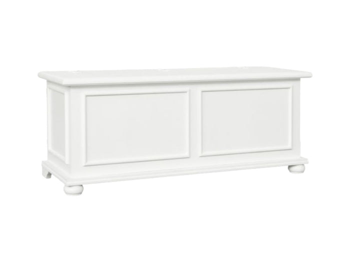 Cassapanca in legno bianco anticato shabby 120x42x50 - Mobili 2G