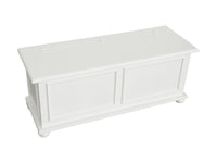 Cassapanca in legno bianco anticato shabby 120x42x50 - Mobili 2G