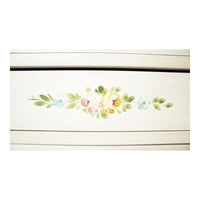 Cassettiera 8 cassetti legno shabby bianco anticato decori 87x40x125 - Mobili 2G