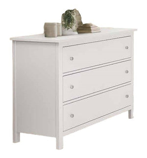 Como'  in legno 3 cassetti  laccato bianco 114 x 51 x 95 h