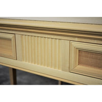 Consolle classica 2 cassetti intarsiata legno grezzo l.110 p.38 h.80 - Mobili 2G