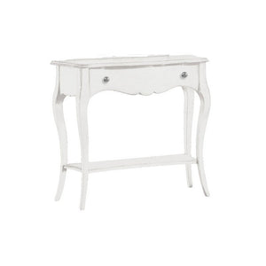 Consolle shabby chic bianco opaco con specchio