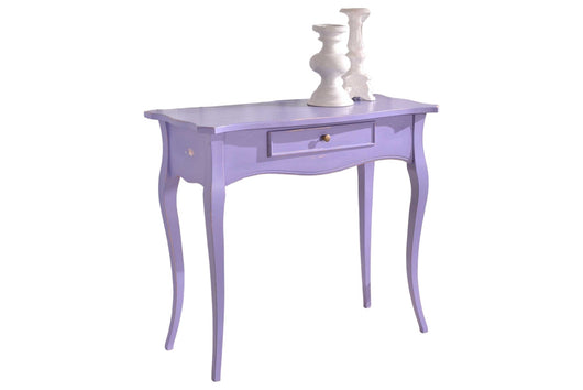 Consolle shabby legno consumata lavanda 87x38x77