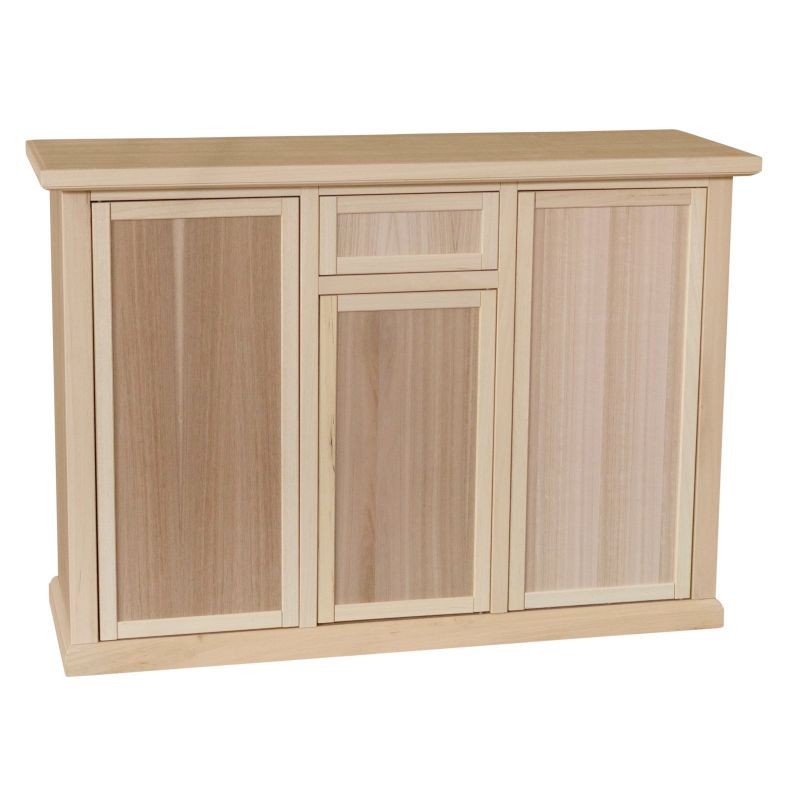 Credenza 3 porte 1 cassetto legno grezzo 120x40x88 - Mobili 2G